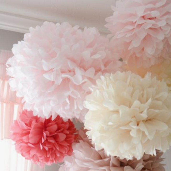 Pompones de seda